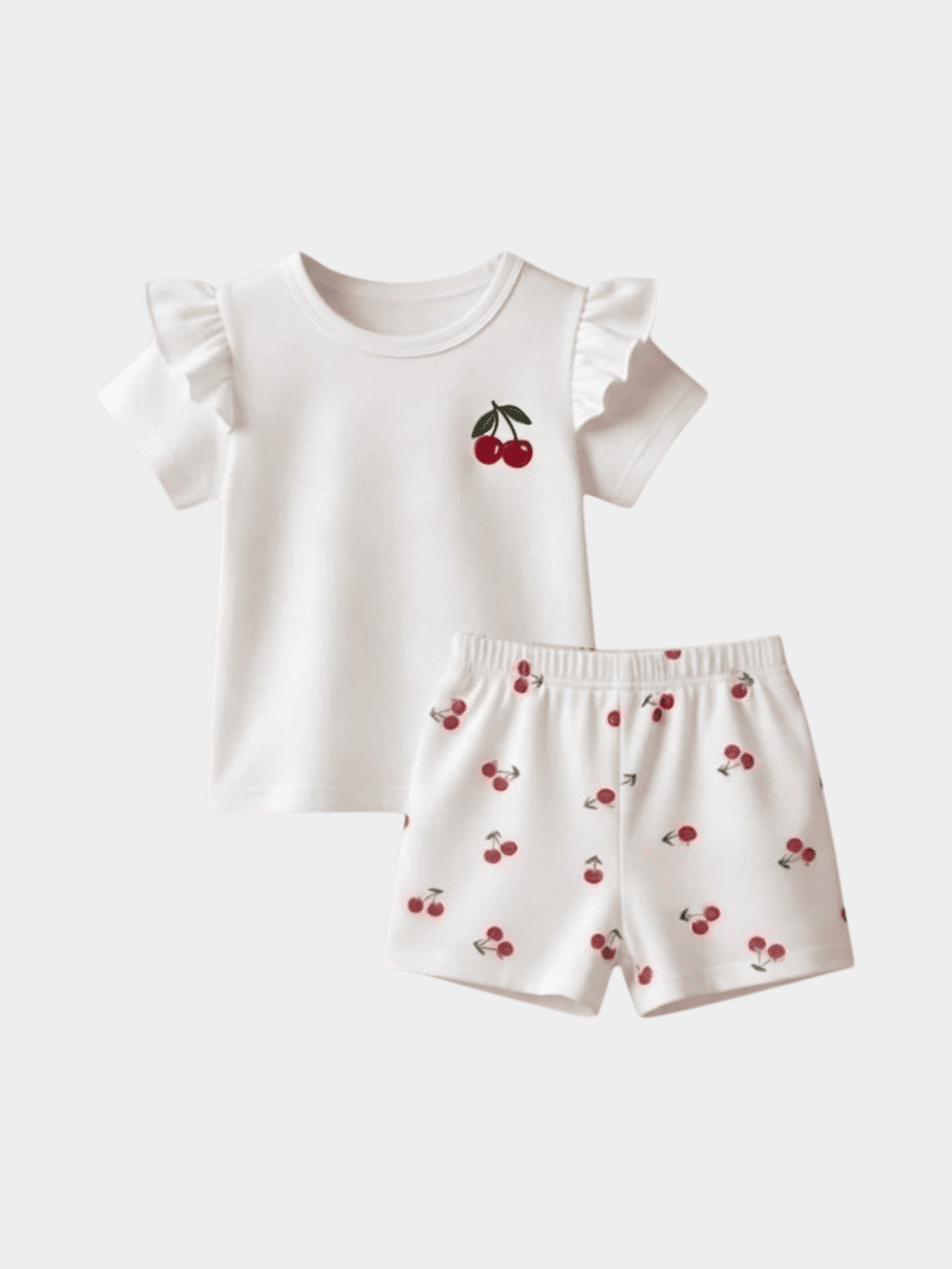 Girls Lovely Butterfly T-shirt And Shorts Set - ChildrenGoods