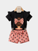 Bow Hair T-shirt And Shorts Set