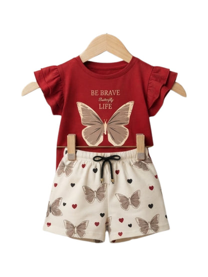 Be Brave Butterfly Red Set