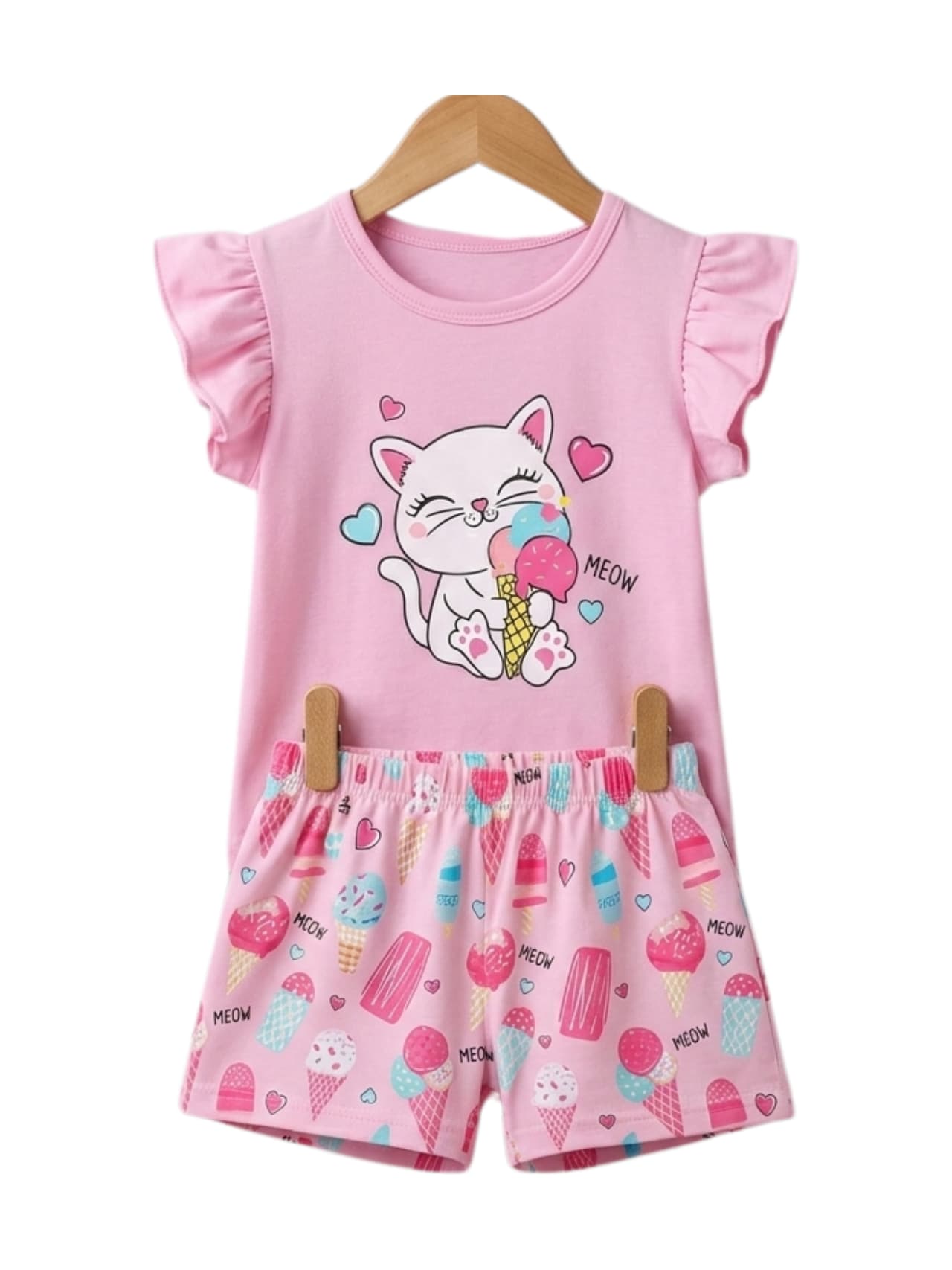 Meow Ice Cream Pink Set