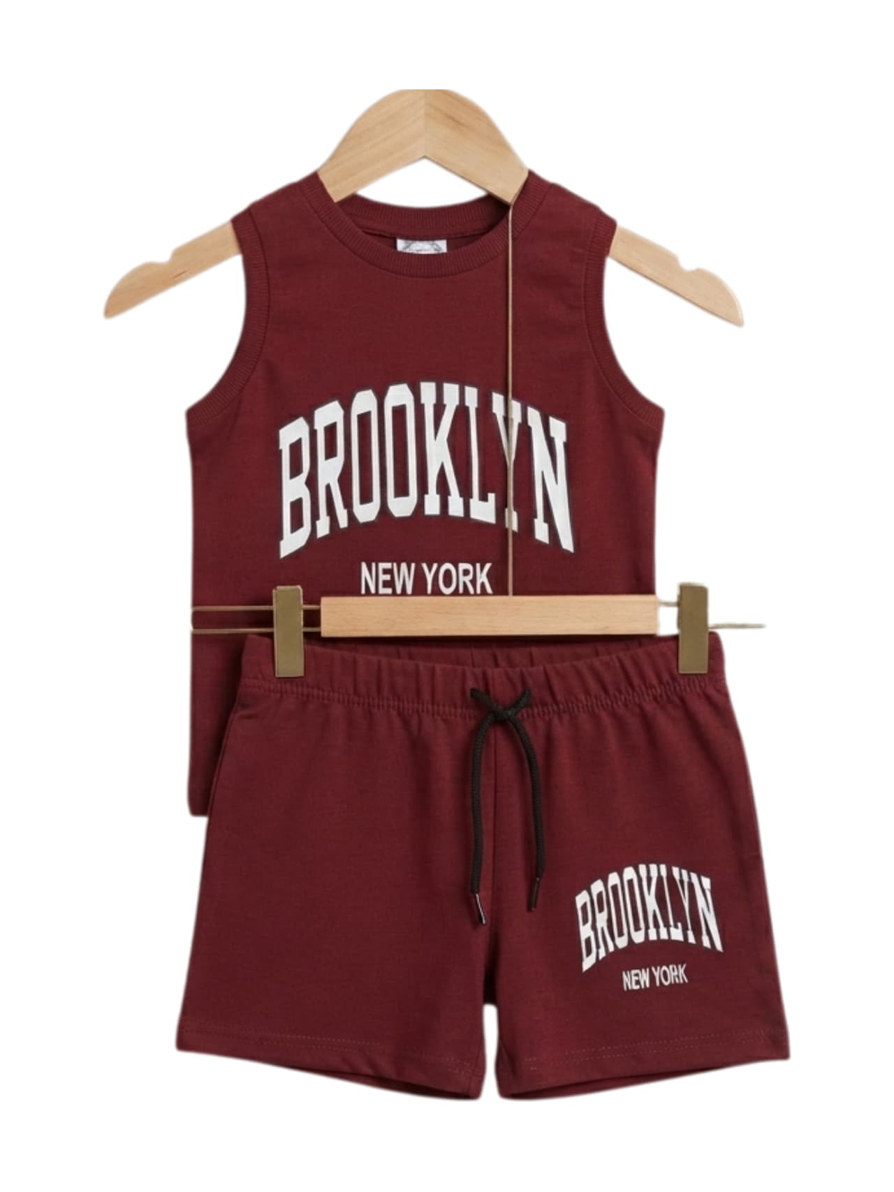 Brooklyn Maroon Tank Set