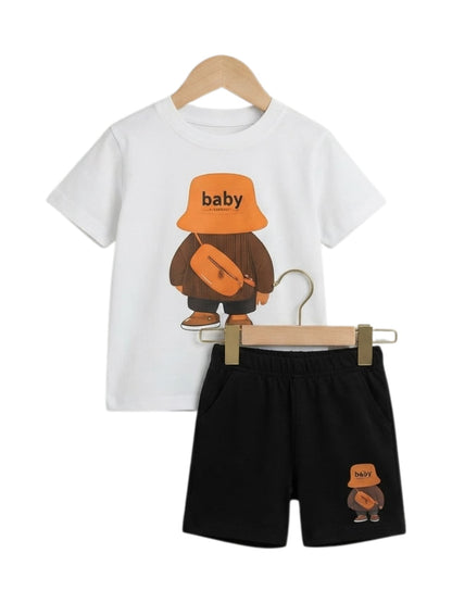 Baby Bear Bucket Hat Graphic T-Shirt & Shorts Set