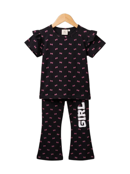 Cherry Bow Black Set