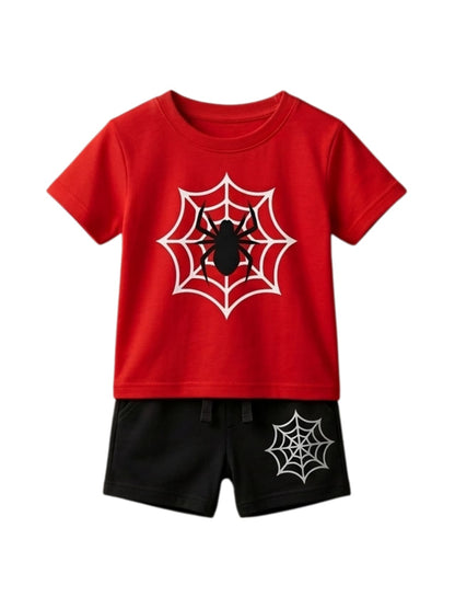 Spider Web Print Outfit Set