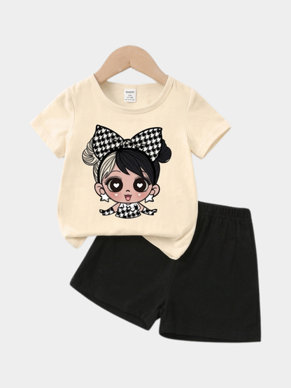 Doll T-shirt And Shorts Set