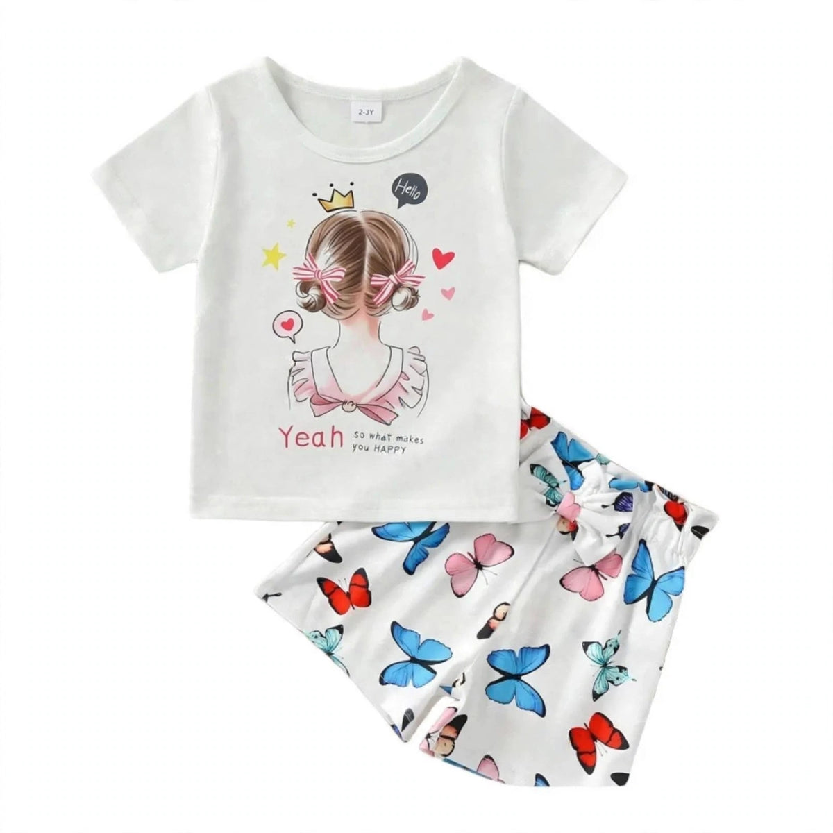 Bow Princess Ruffle T-Shirt & Shorts Set
