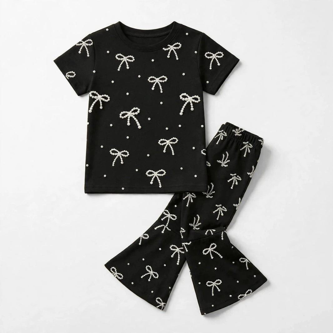 Bow T-Shirt & Long Pant Set