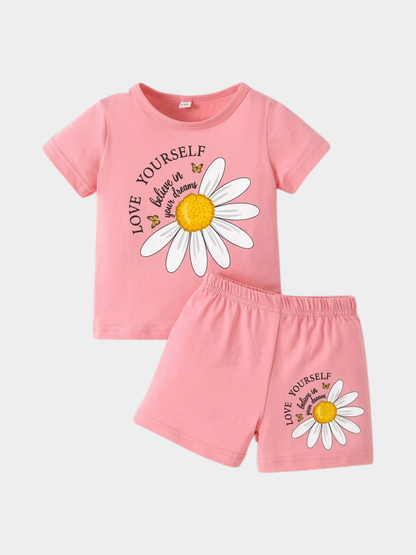 Love Yourself T-shirt And Shorts Set