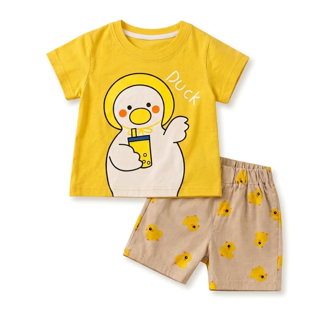 Yellow Duck T-Shirt & Shorts Set