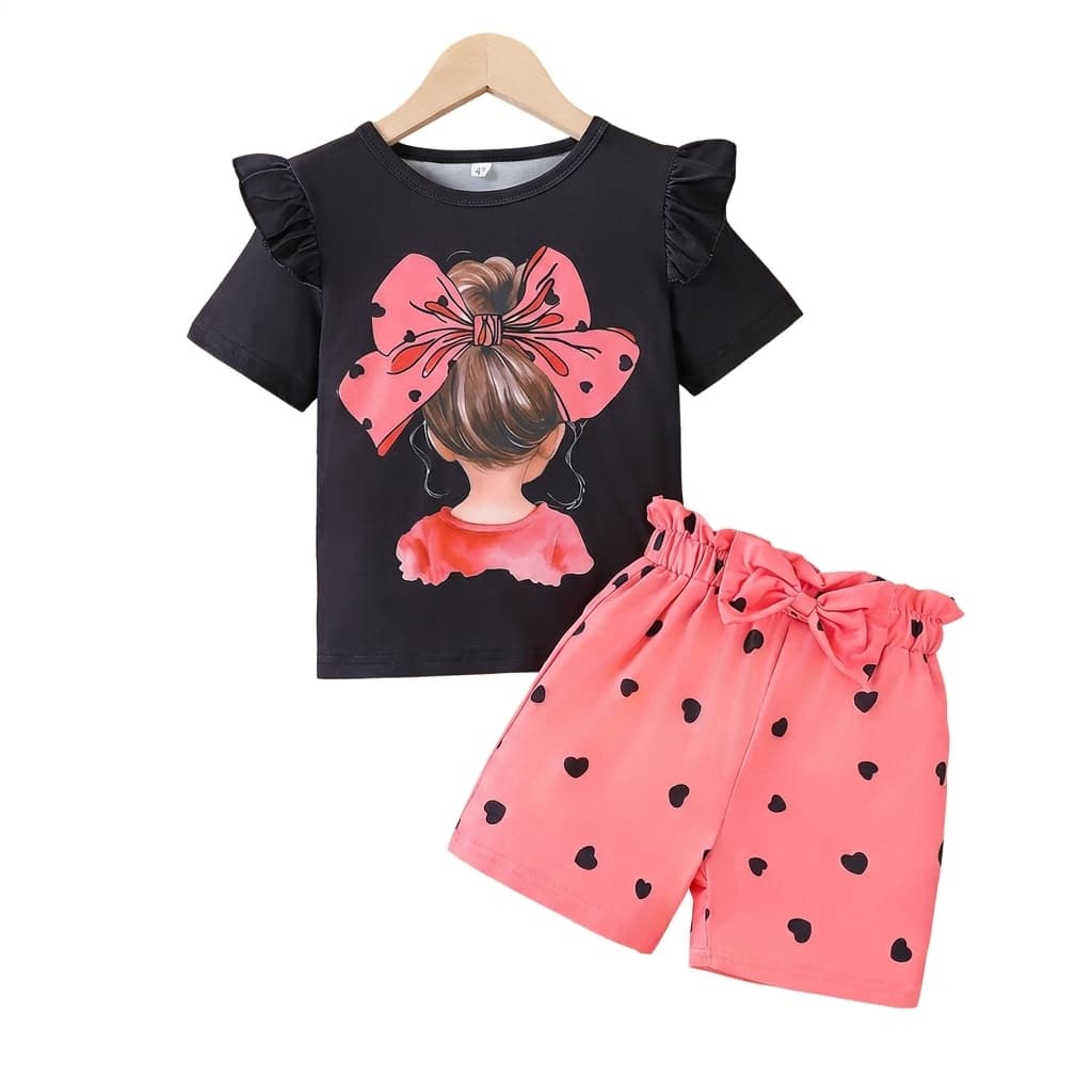 Cat Love T-Shirt & Shorts Set