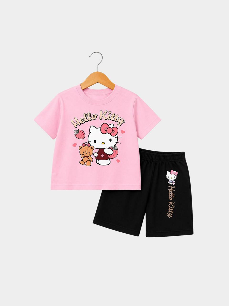 Hello Kitty Strawberry Pink T-Shirt & Shorts Set