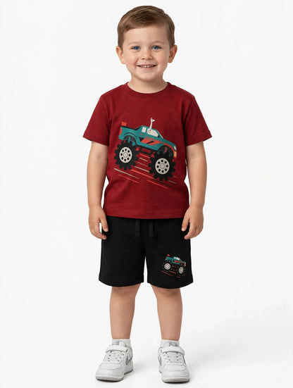 Cars Graphic T-Shirt & Shorts Set