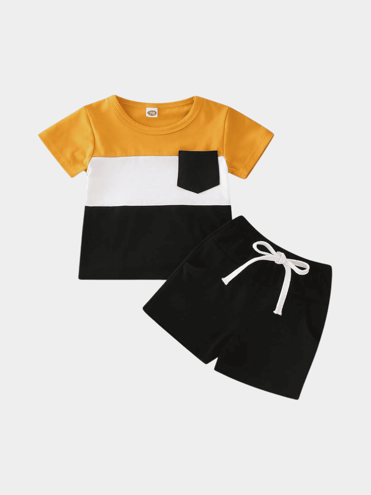 Boys Contrast T-shirt And Shorts Set - ChildrenGoods