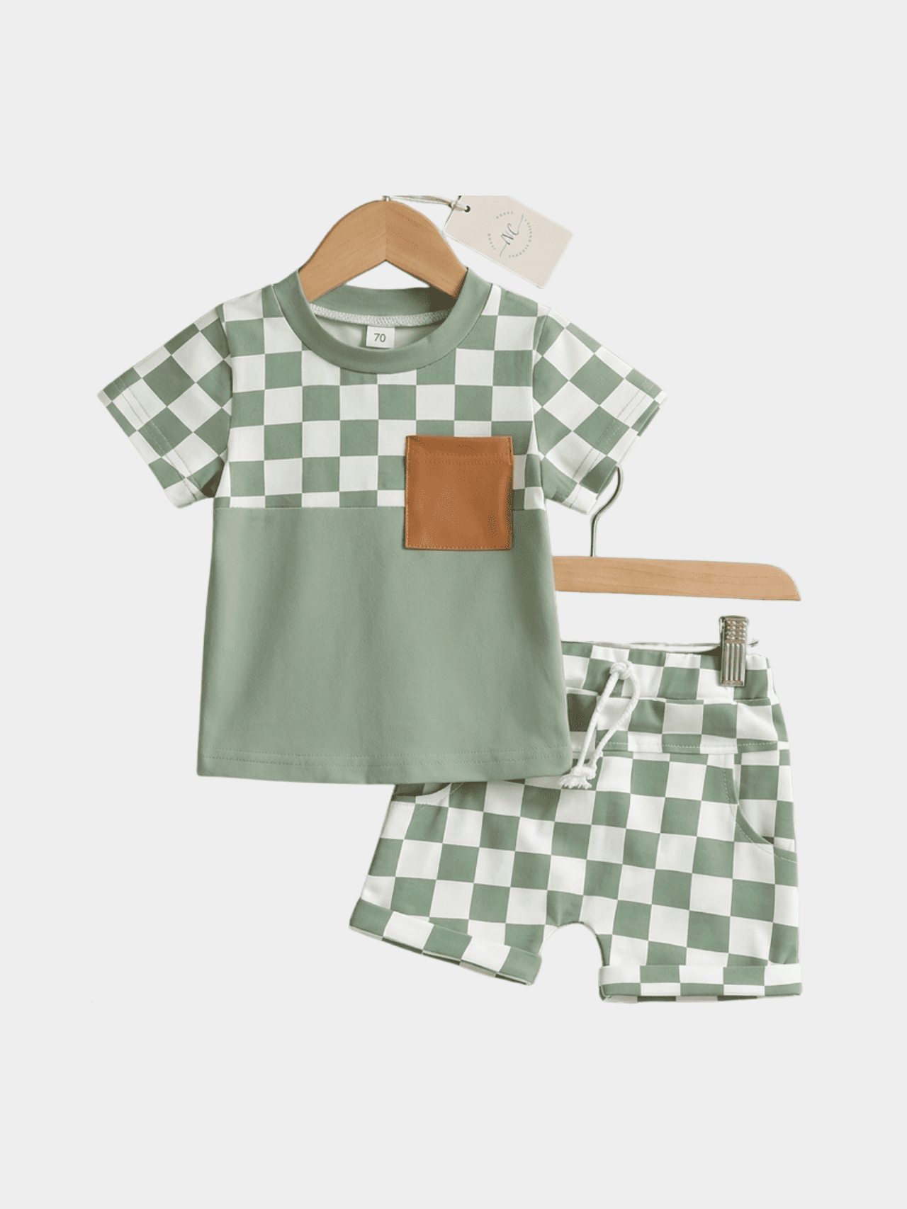 Boys Contrast T-shirt And Shorts Set - ChildrenGoods