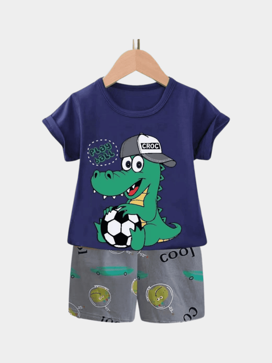 Boys Dino T-shirt & Shorts Set - ChildrenGoods