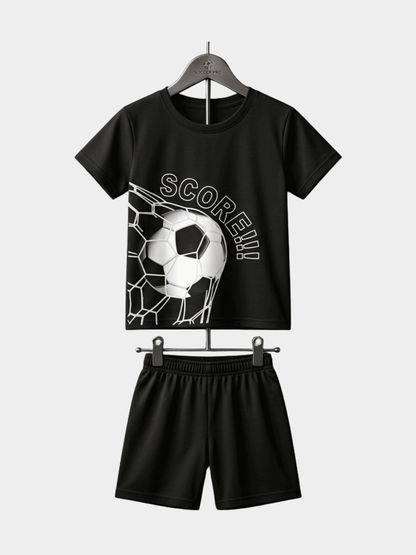 Boys Spider Man Yellow T-shirt And Shorts Set - ChildrenGoods