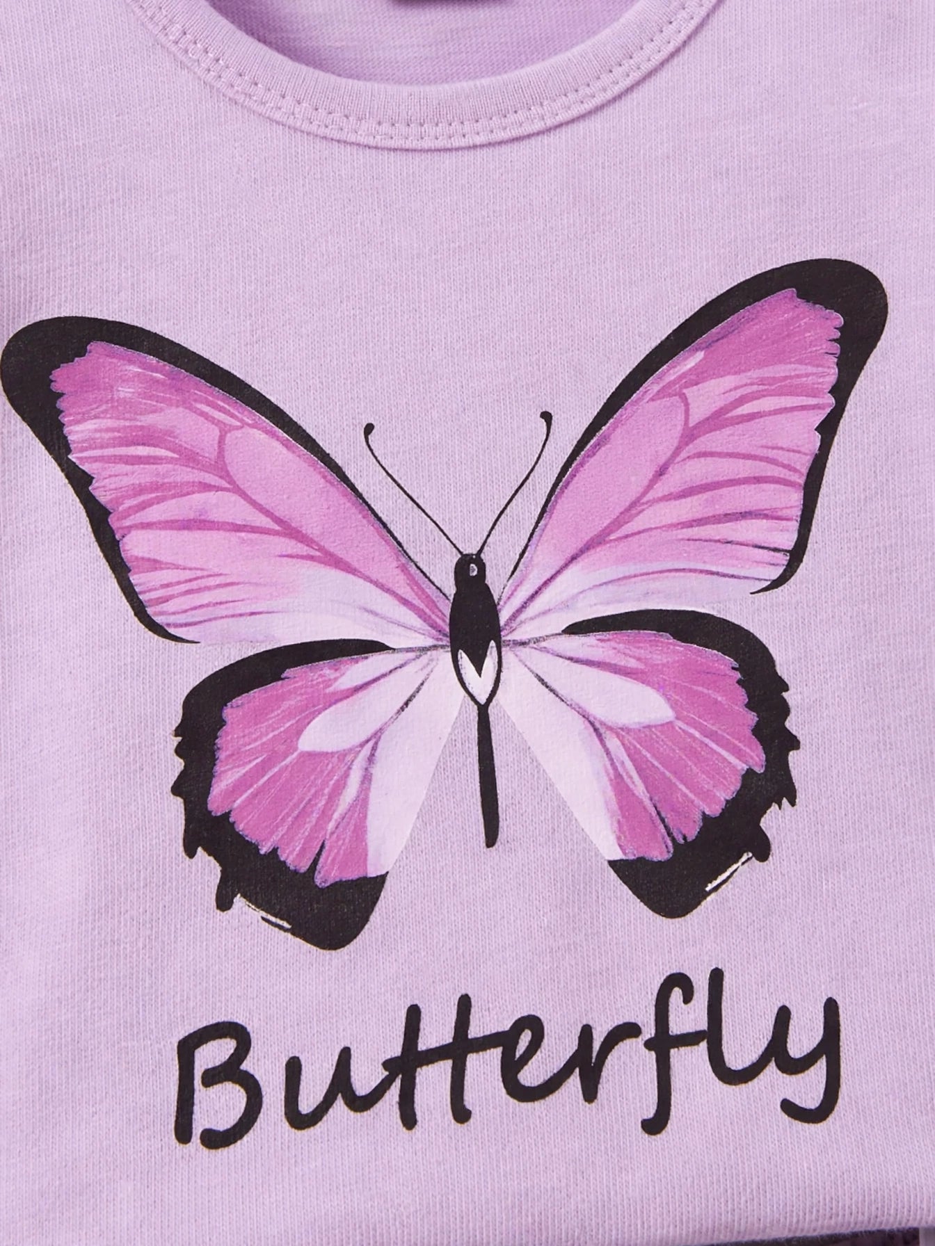 Purple Flowers T-Shirt & Shorts Set