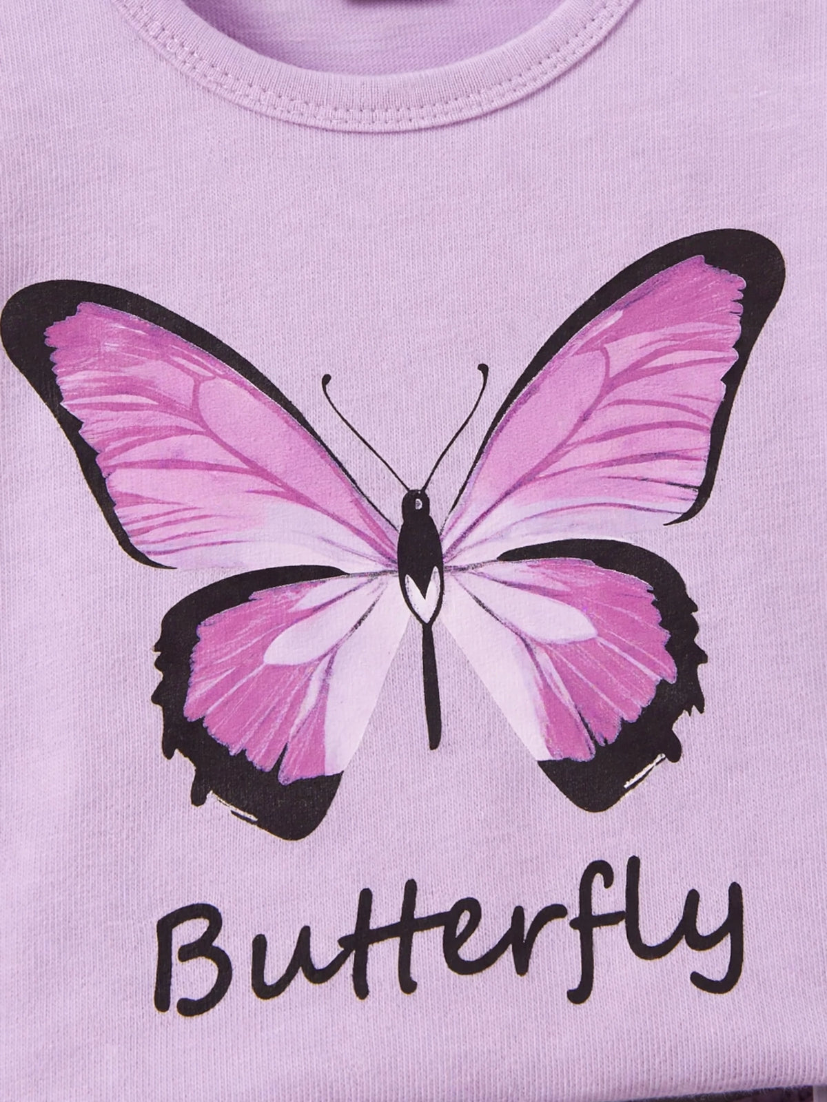 Purple Flowers T-Shirt & Shorts Set