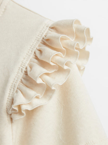 Bow Ruffle T-Shirt & Shorts Set