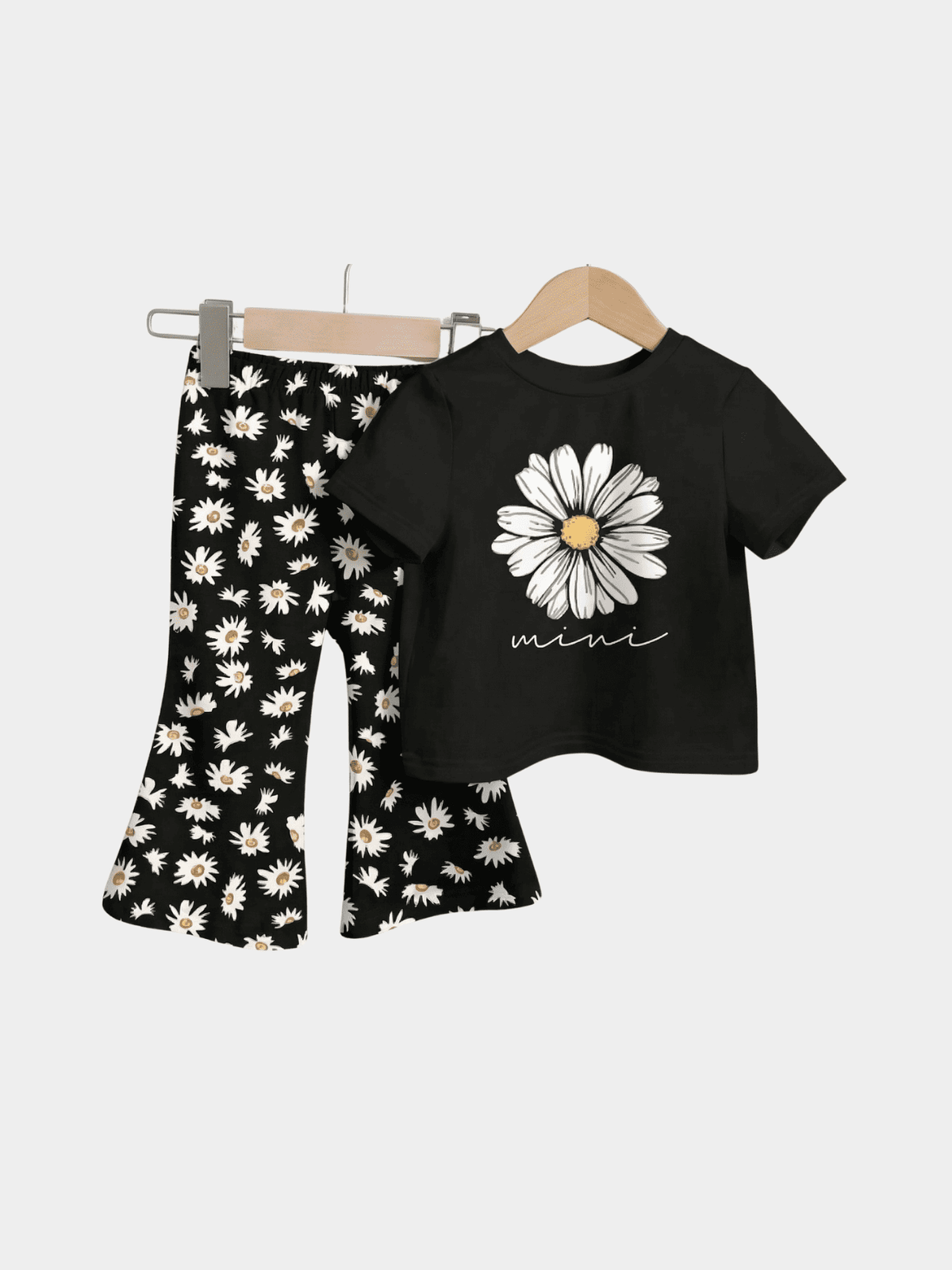 Flower T-shirt And Long Pant Set - ChildrenGoods