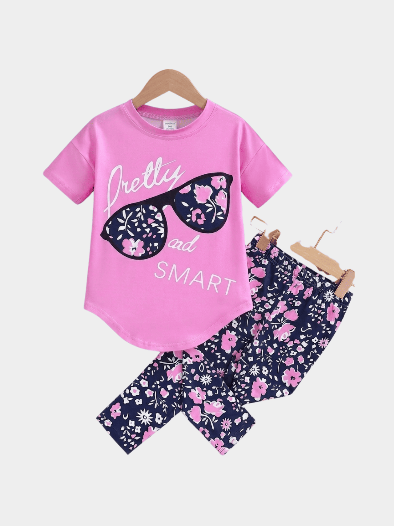 Girls Cat T-shirt And Long Pant Set (6 - 12yrs) - ChildrenGoods