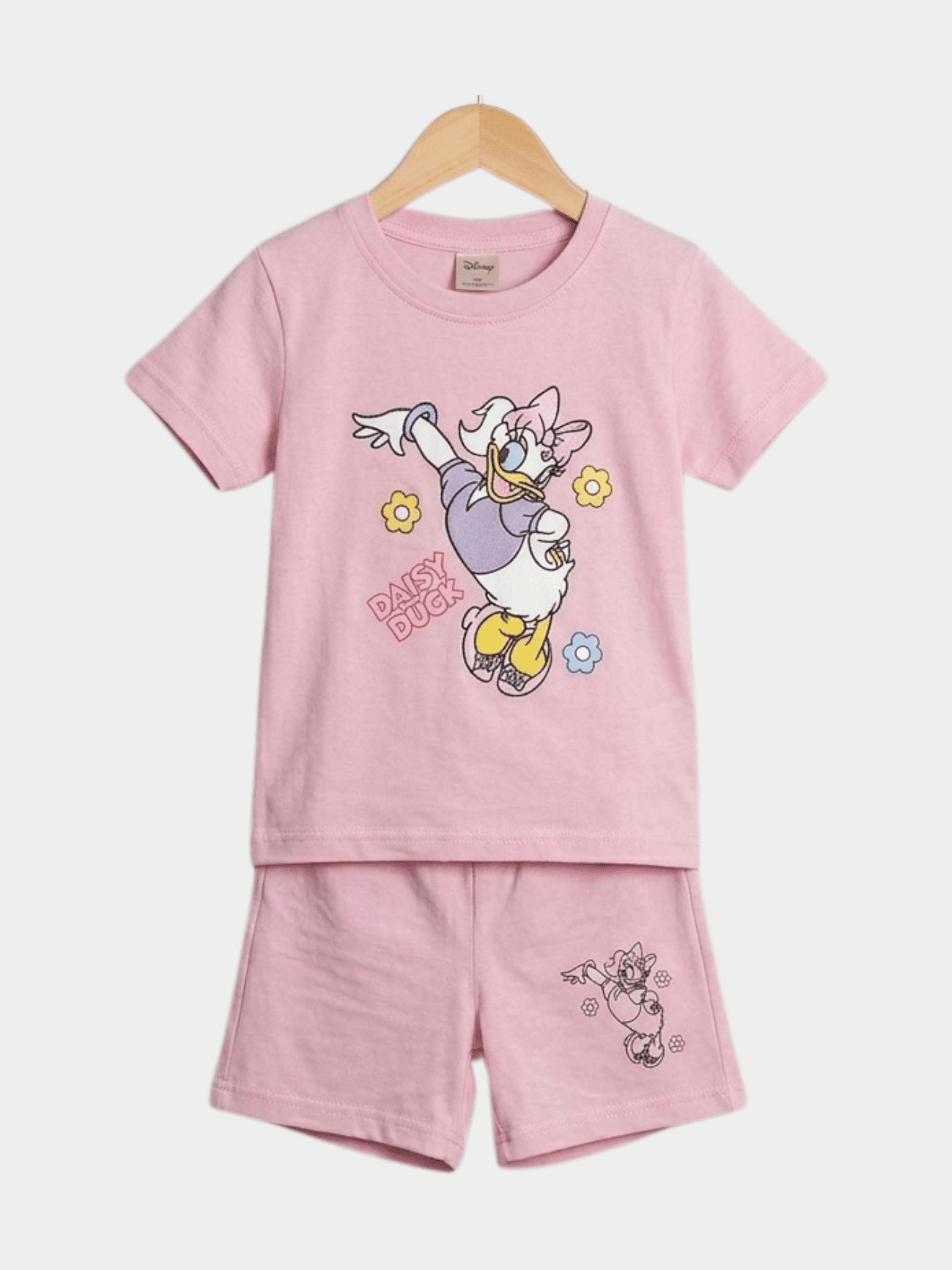 Girls' Disney Daisy Duck Pink T-Shirt & Shorts Set - ChildrenGoods