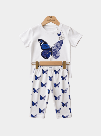 Girls Heart T-shirt And Long Pant Set - ChildrenGoods