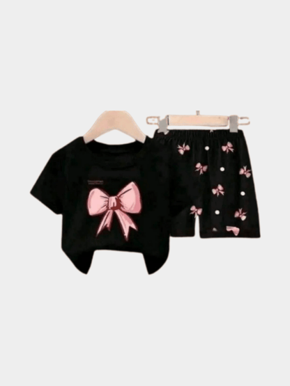 Girls Love Yellow T-shirt And Shorts Set - ChildrenGoods