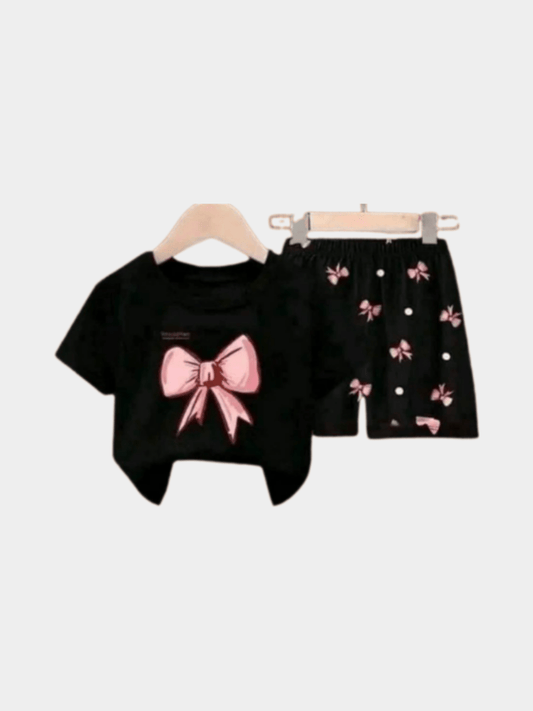 Girls Love Yellow T-shirt And Shorts Set - ChildrenGoods