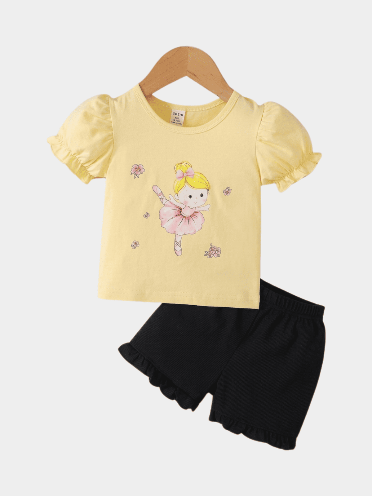 Girls Lovely Butterfly T-shirt And Shorts Set - ChildrenGoods