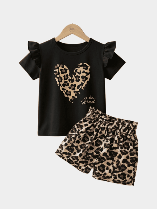 Girls Lovely Butterfly T-shirt And Shorts Set - ChildrenGoods