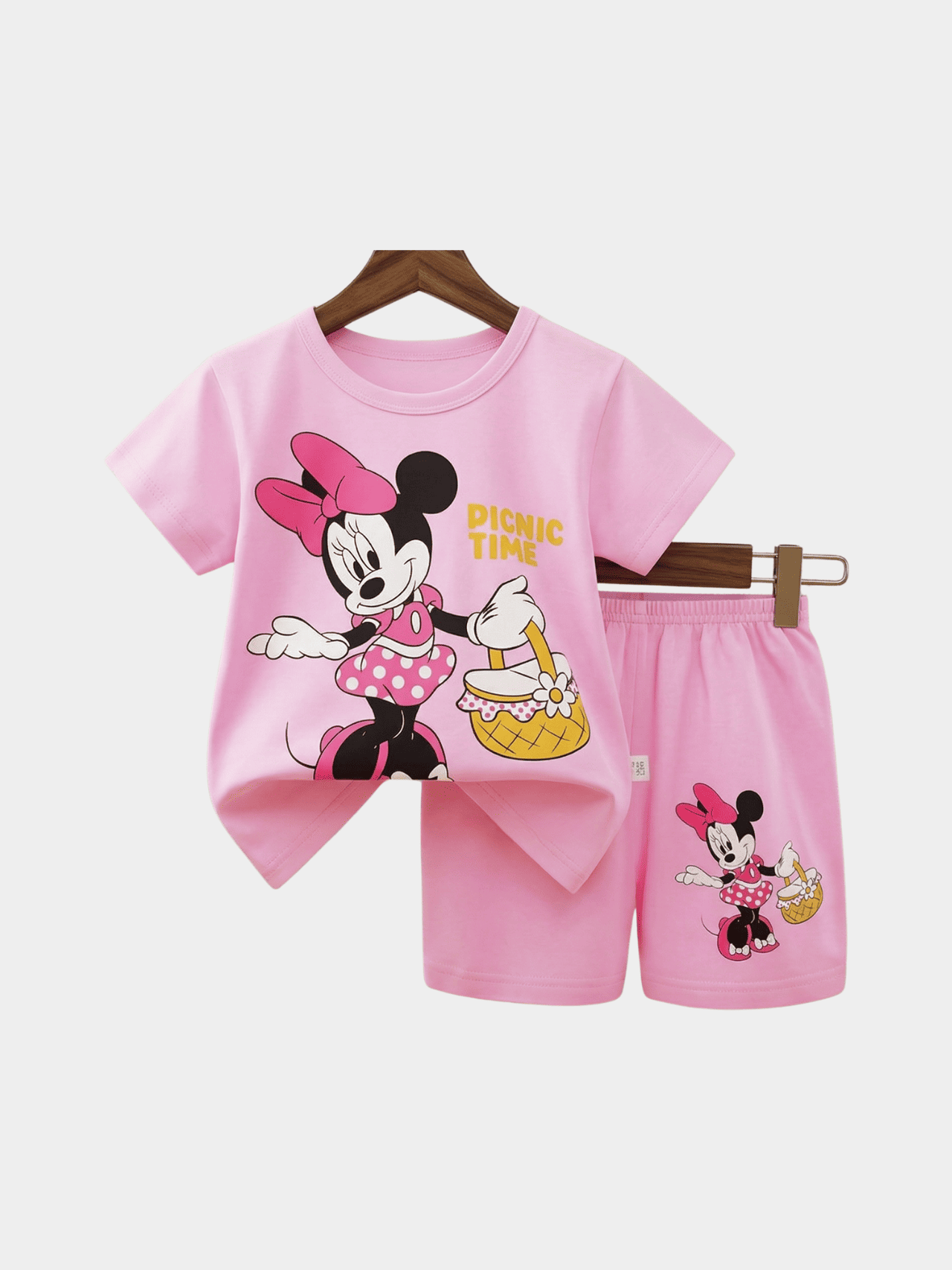 Girls Minnie Mouse T-shirt And Shorts Set - ChildrenGoods