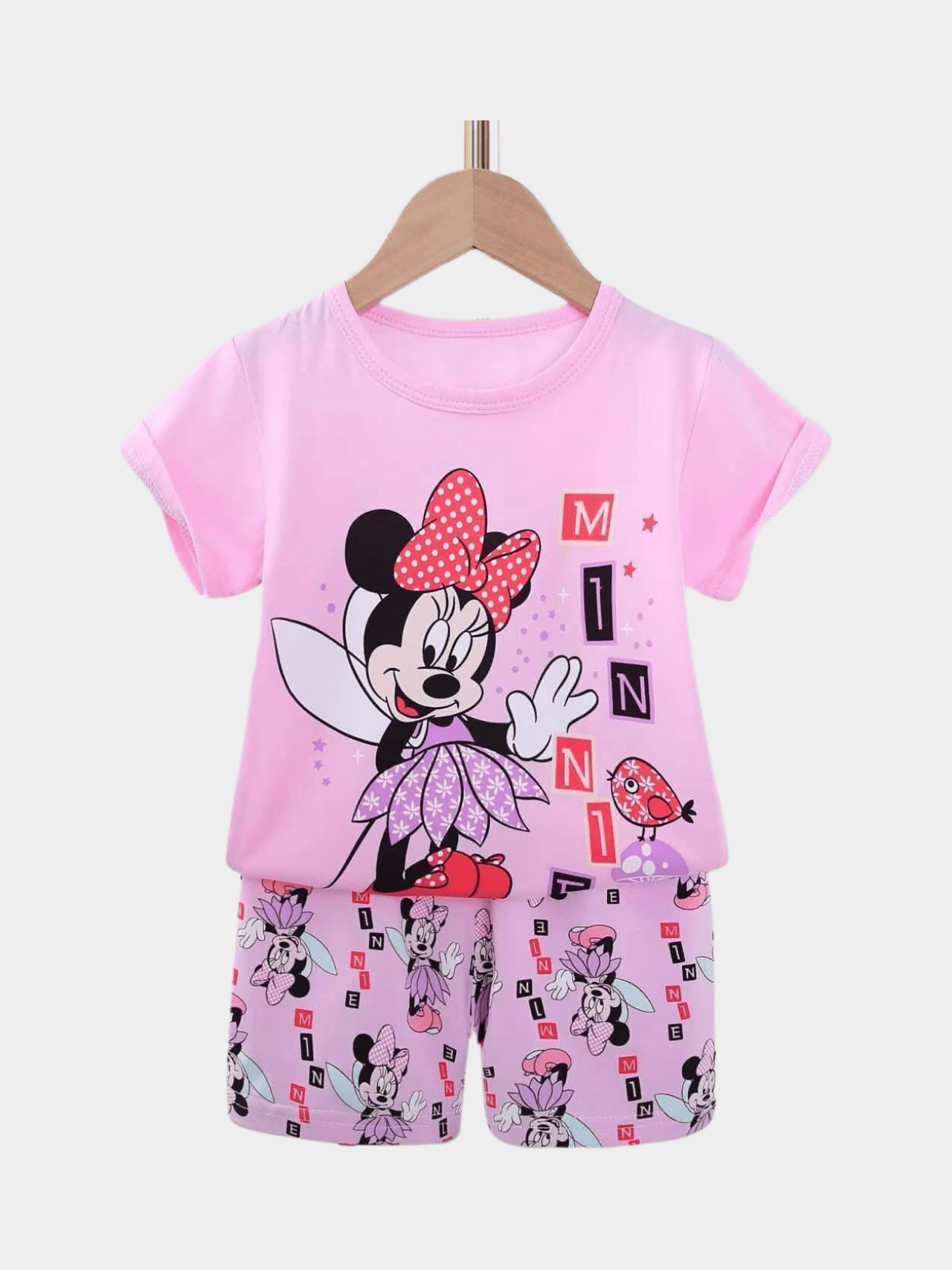 Girls Minnie T-shirt & Shorts Set - ChildrenGoods