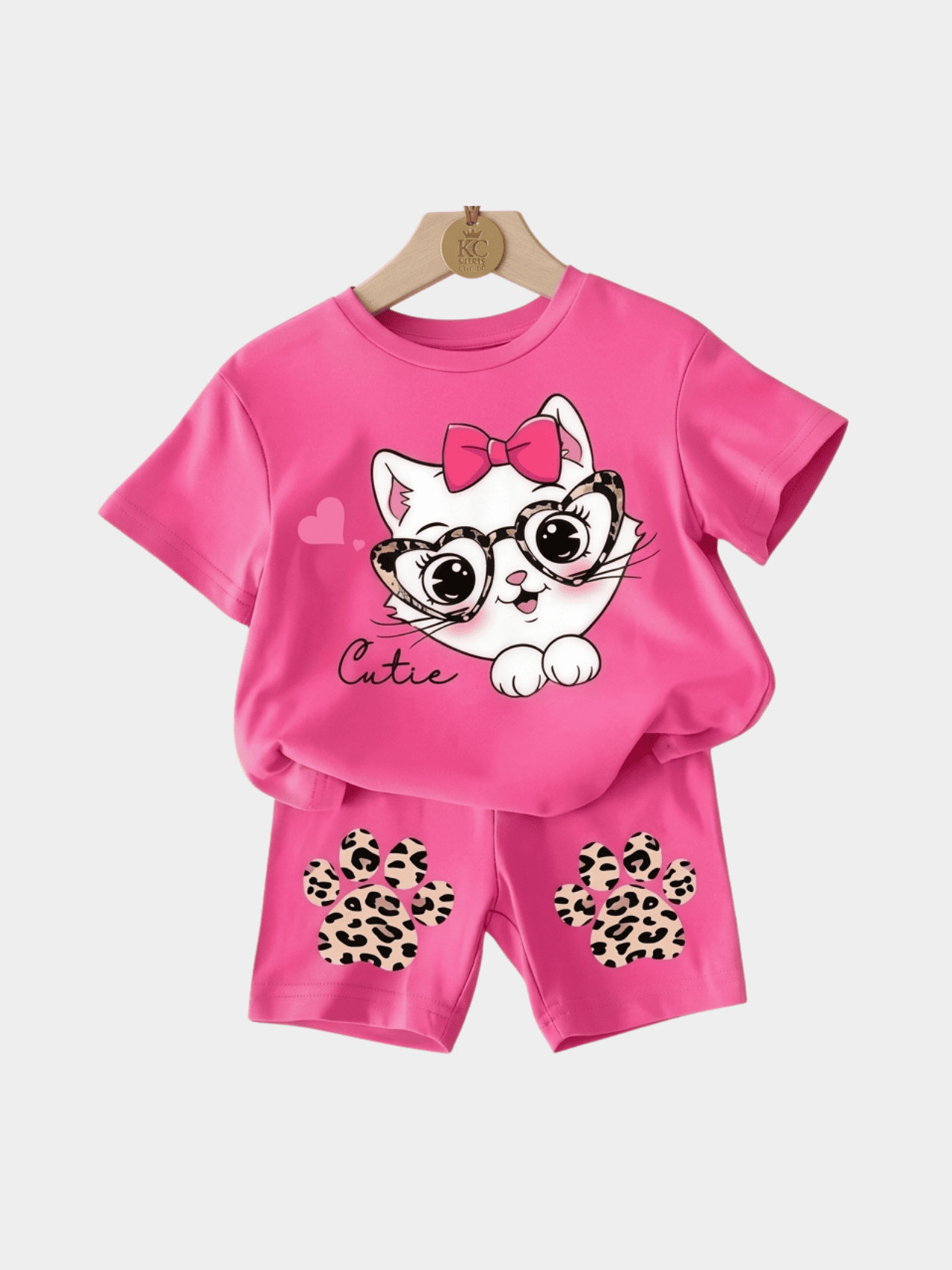 Girls Rabbit T-shirt And Shorts Set - ChildrenGoods