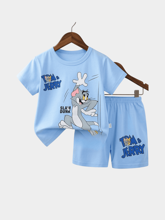 Girls Tom n Jerry Princess T-shirt And Shorts Set - ChildrenGoods