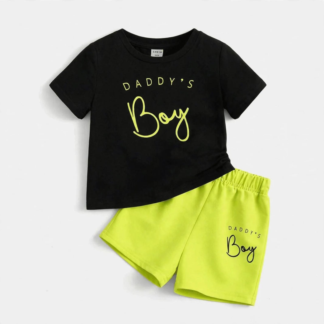 Daddy's Boy Graphic T-Shirt & Shorts Set