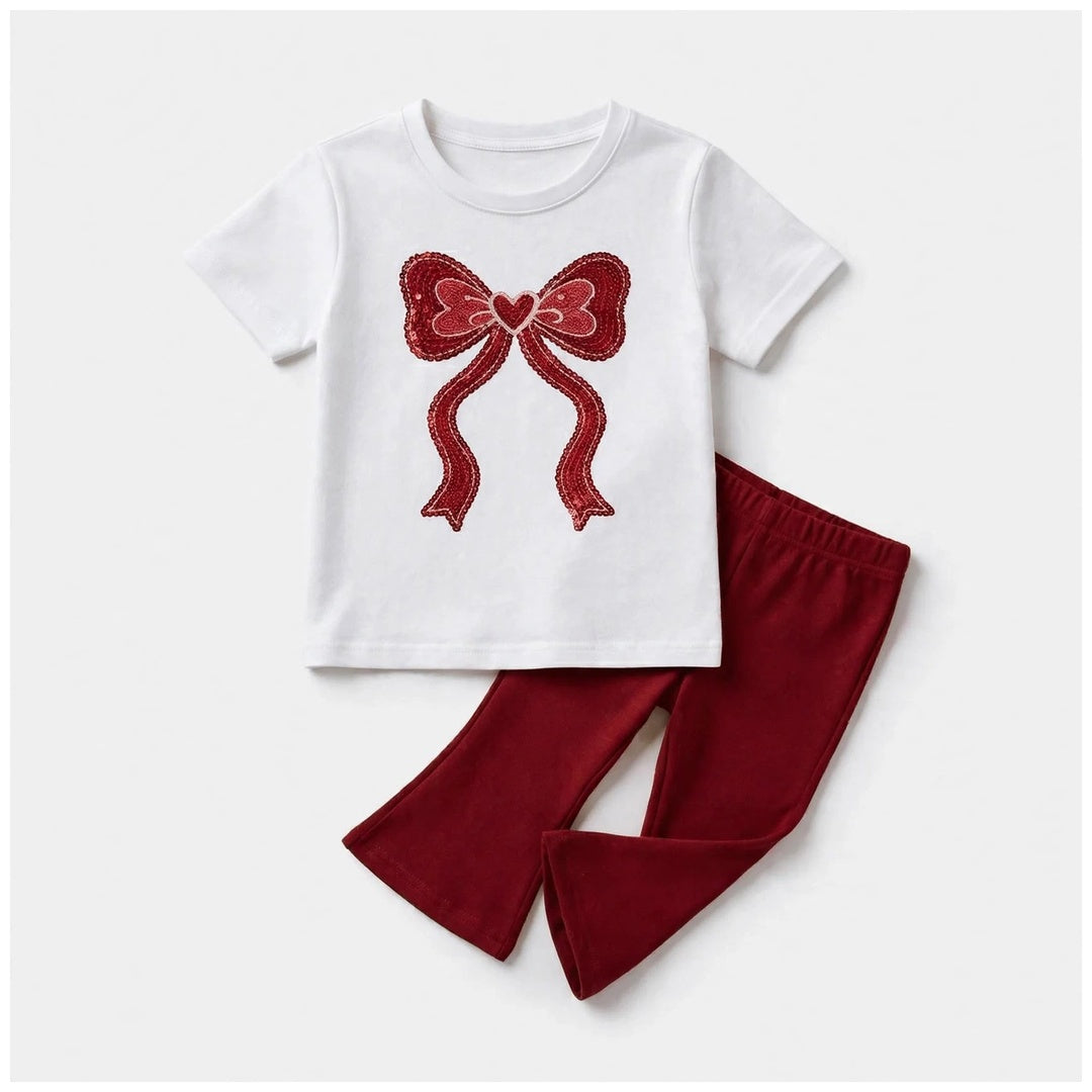 Bow T-Shirt & Long Pant Set