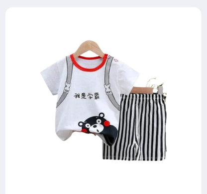 Kumamon Bear "Backpack" T-shirt And Shorts Set