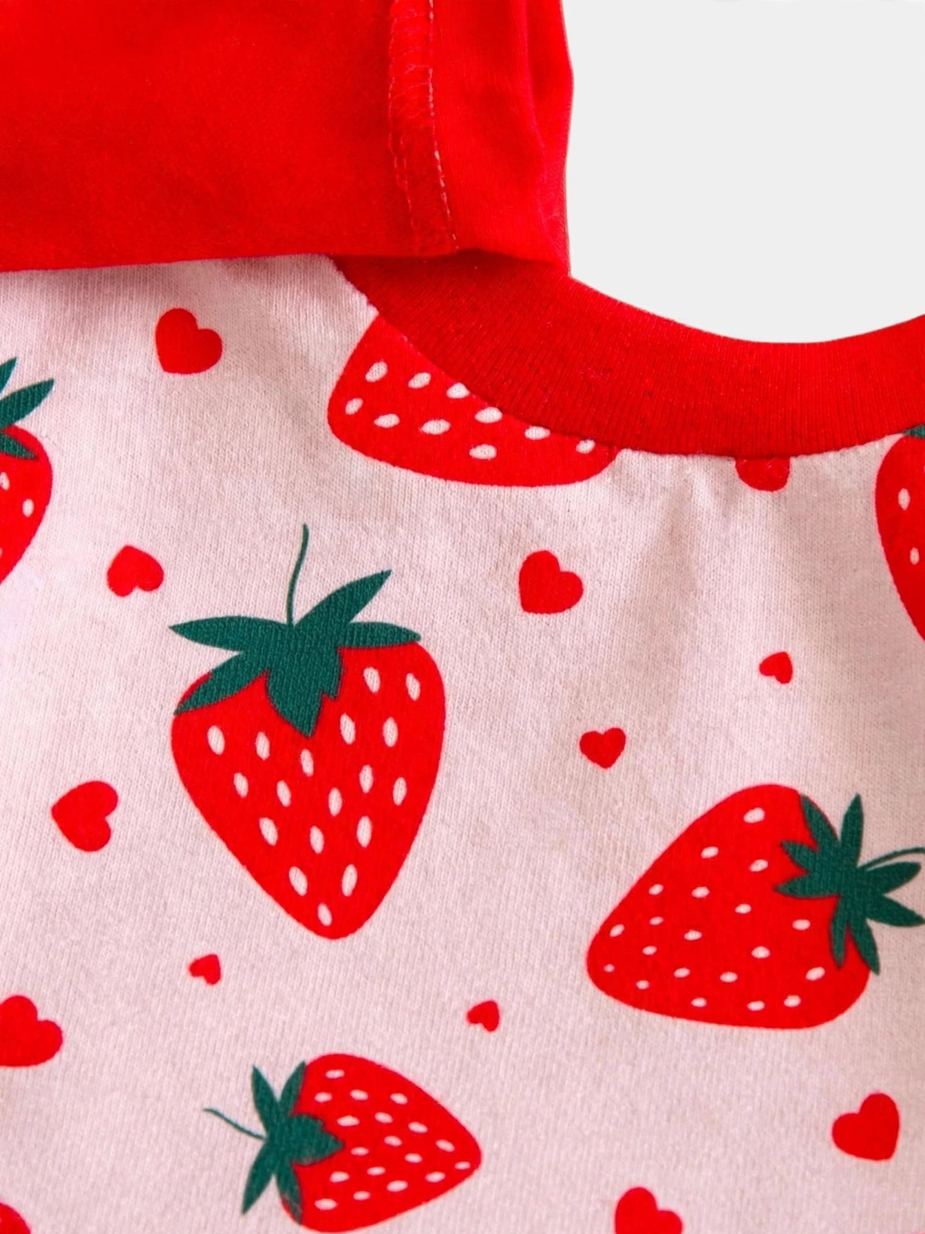 Toddler Girls Strawberry & Gingham Outfit Set