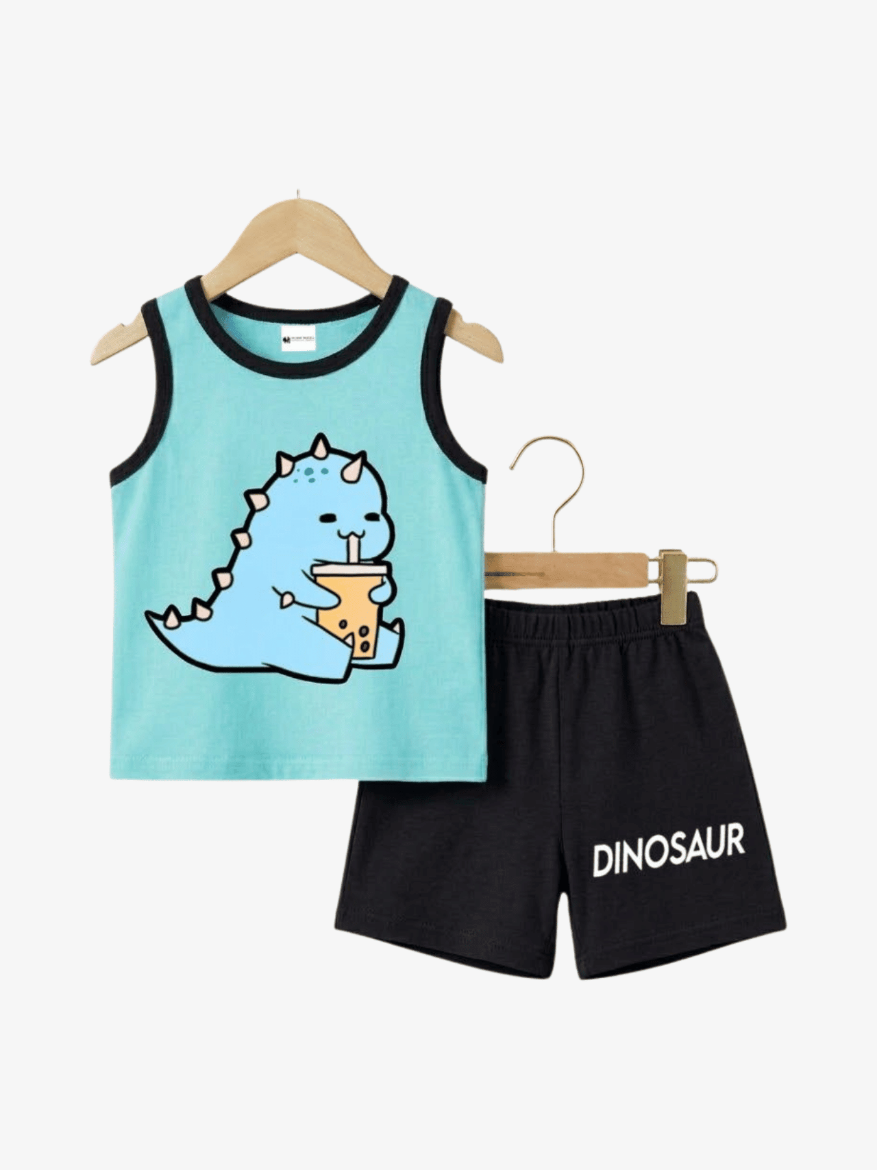 Toddler Boys' Boba Dinosaur Tank Top & Shorts Set - ChildrenGoods