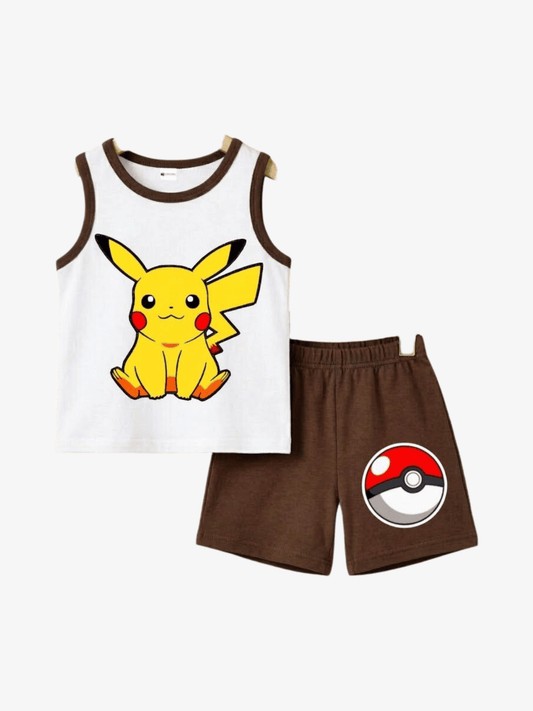 Toddler Boys' Pikachu & Pokéball Tank Top Set - ChildrenGoods