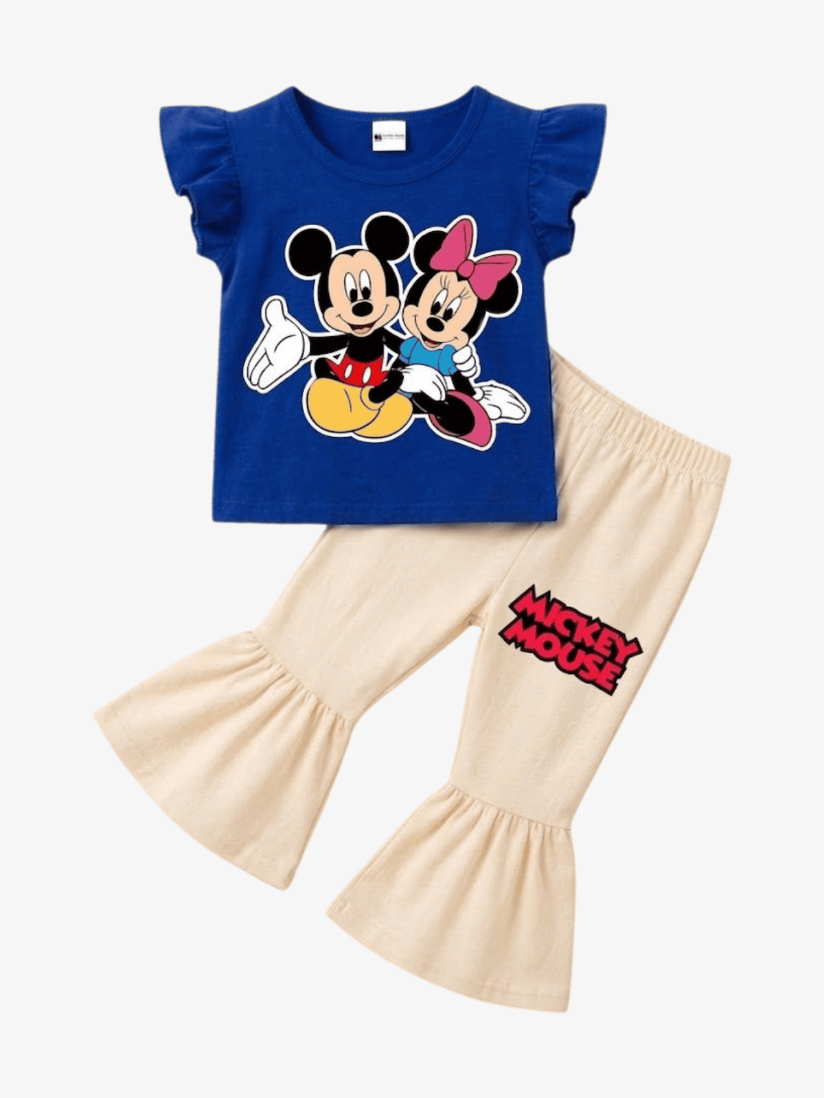 Toddler Girls' Mickey & Minnie Mouse Flutter Sleeve Flare Set - ChildrenGoods