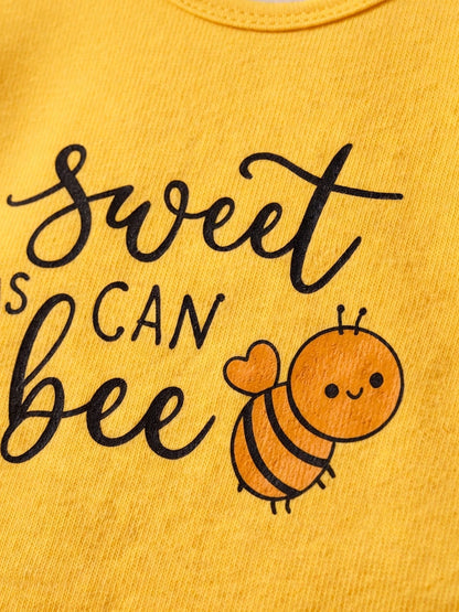 Honey Bee Yellow T-Shirt & Shorts Set